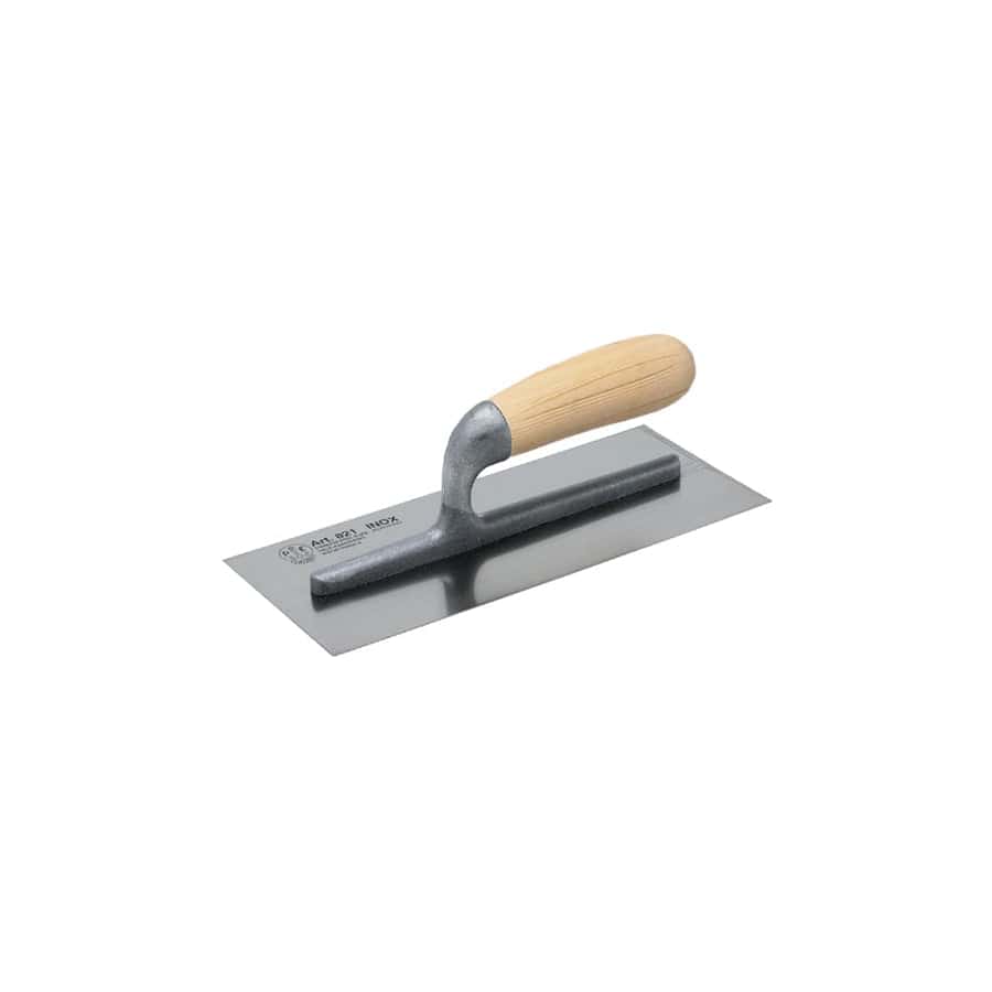 Faithfull FAI820 820 Plasterer's Finishing Trowel Stainless Steel Wooden Handle 11 x 4.3/4in | ML Performance UK