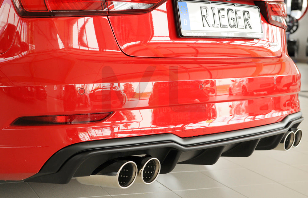 Rieger 00056826 Audi 8V A3 Rear Diffuser 8 | ML Performance UK Car Parts