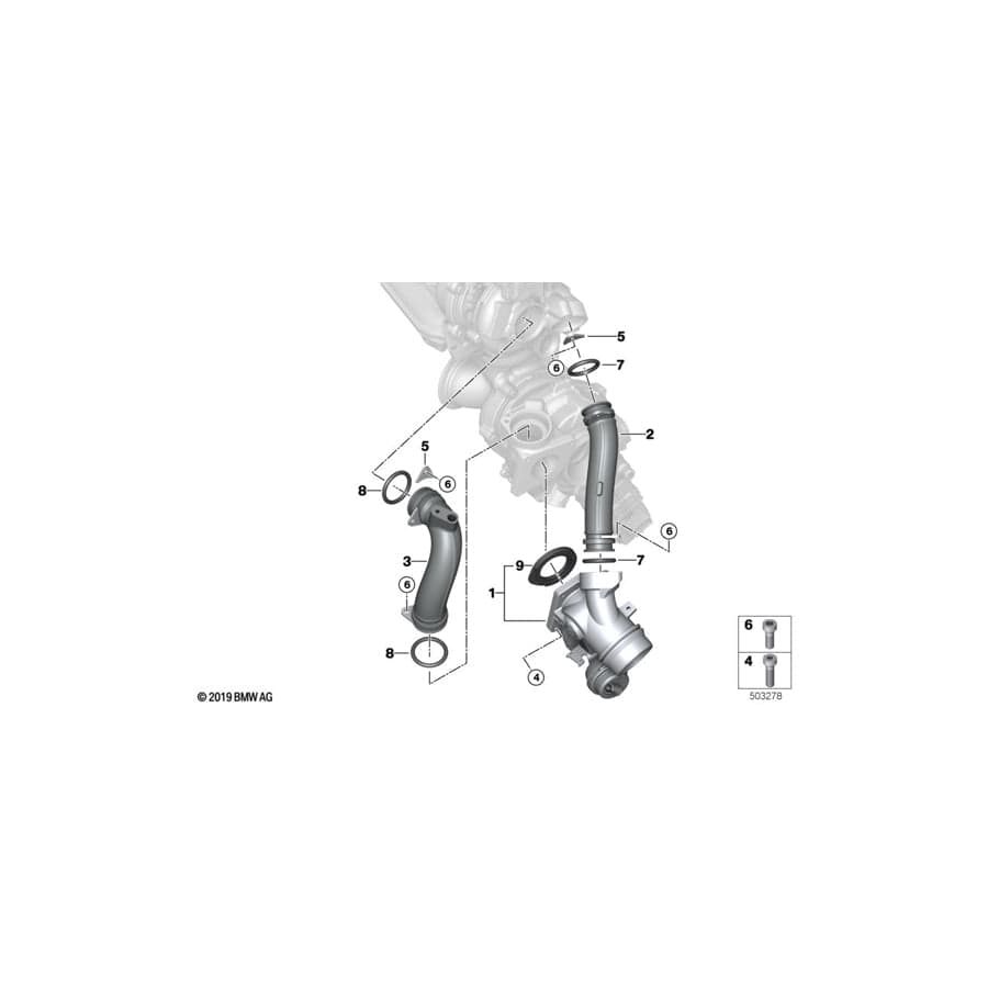 Genuine BMW 11658513575 F32 G02 F36 Connecting Pipe With Bypass Flap (Inc. X4 25dX, 125d & 325d) | ML Performance UK Car Parts