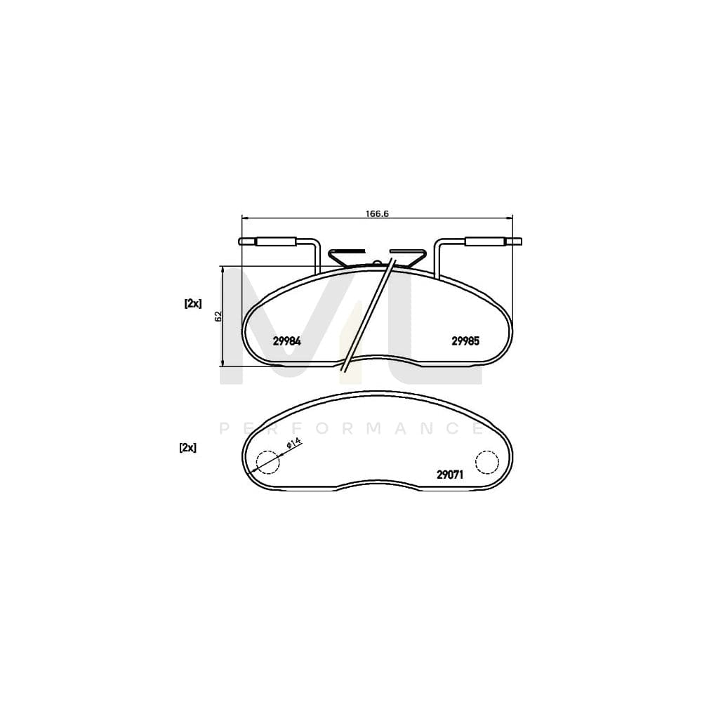 Hella 8DB 355 005-341 Brake Pad Set With Integrated Wear Warning Contact | ML Performance Car Parts