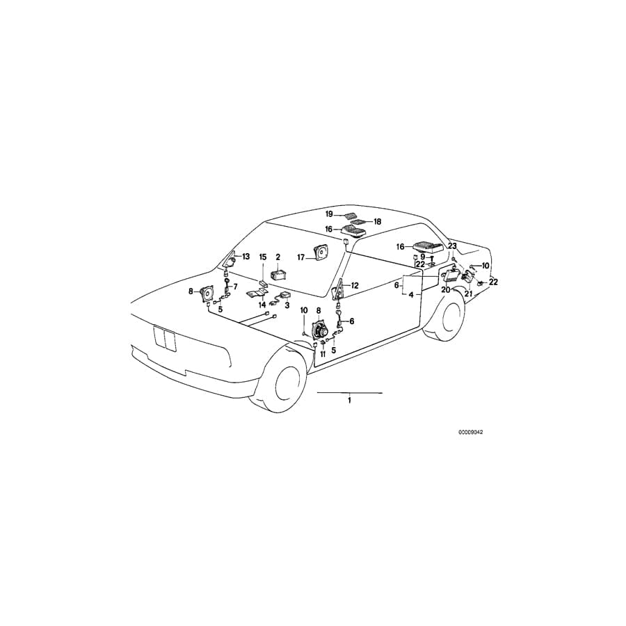 Genuine BMW 65121379325 E28 E24 E32 Fader Control With Cylindrical Connector HIFI/SOUND SYST (Inc. 525e, 324td & 735i) | ML Performance UK Car Parts