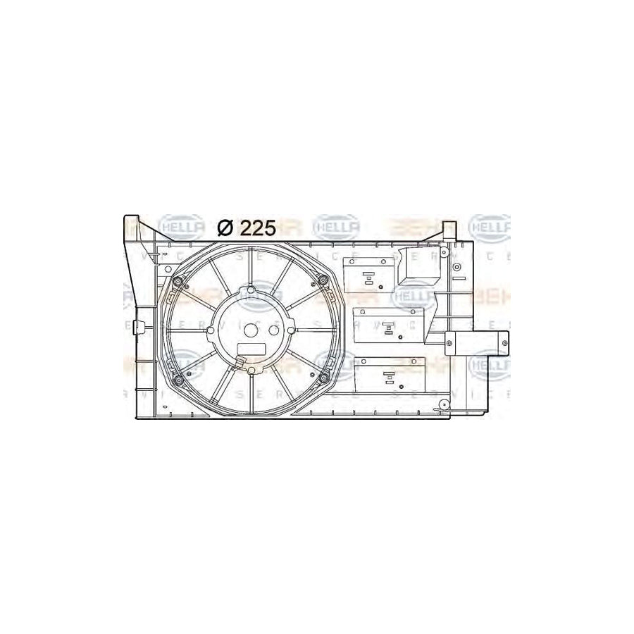 Hella 8EW 351 039-631 Fan, Radiator