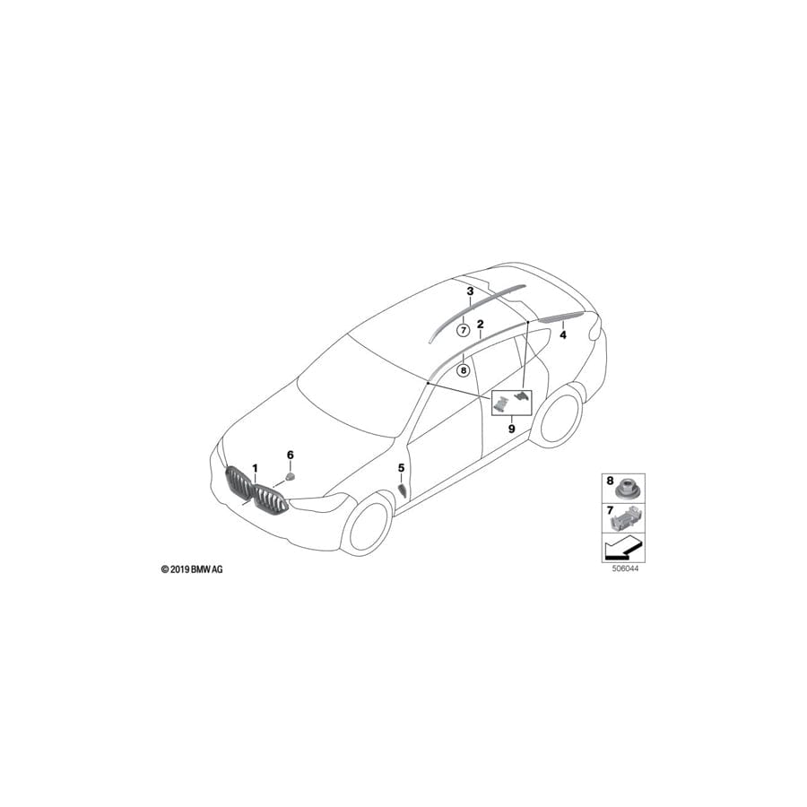 Genuine BMW 51139478233 G06 Roof Molding Left (Inc. X6) | ML Performance UK Car Parts