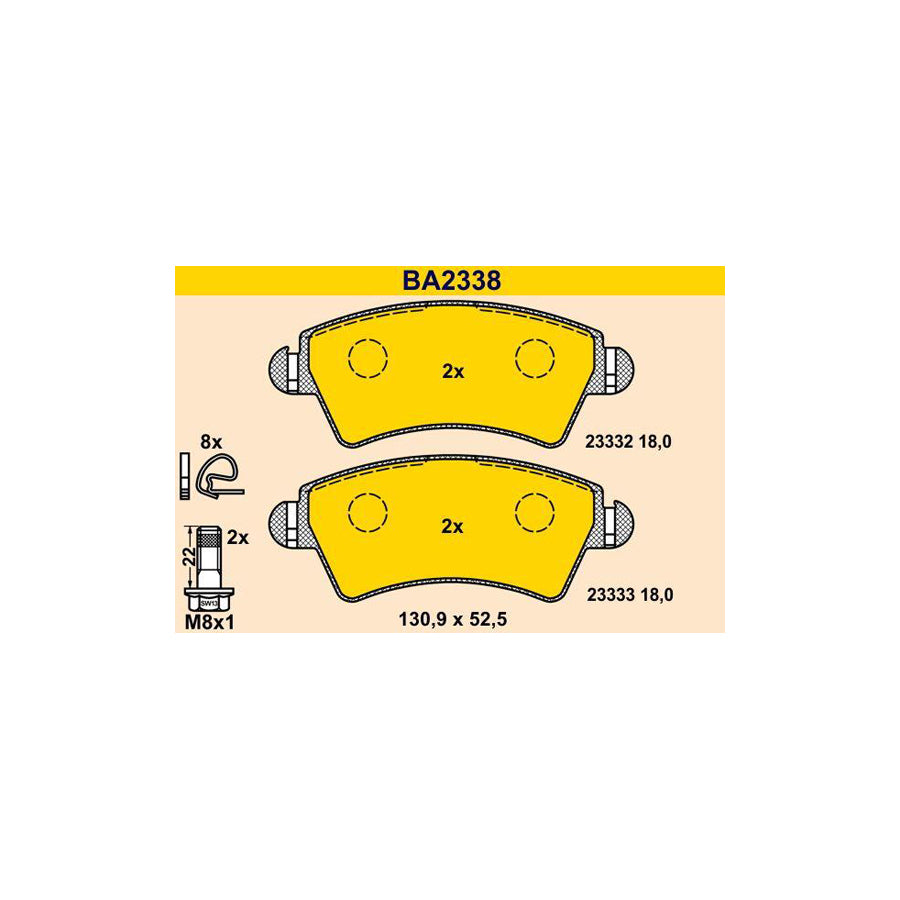 Barum BA2338 Brake Pad Set