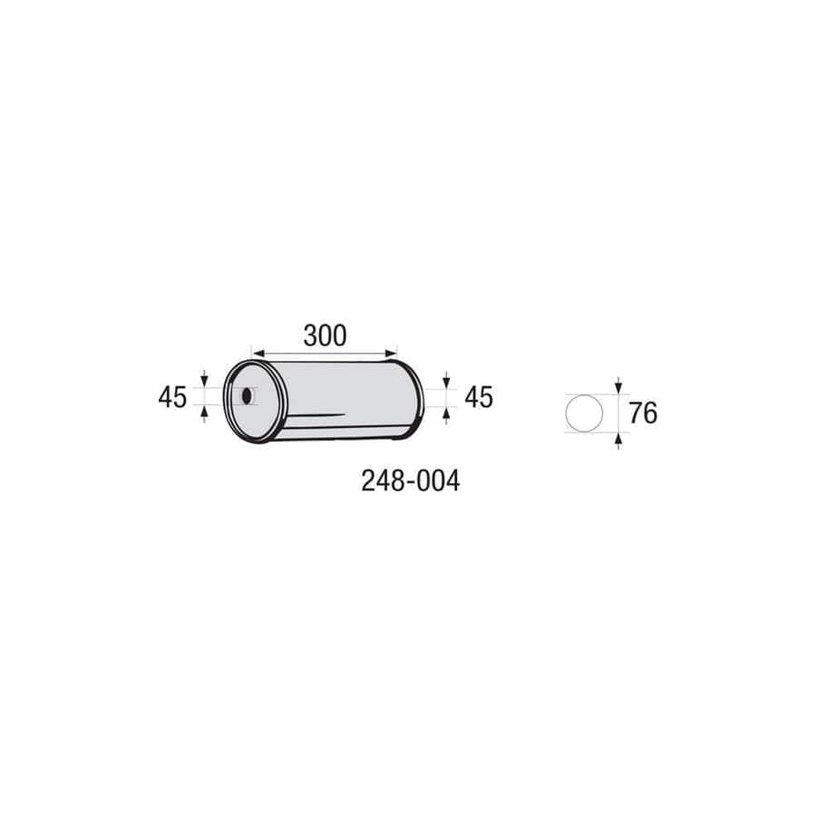 Bosal 248-004 Middle Silencer, Universal