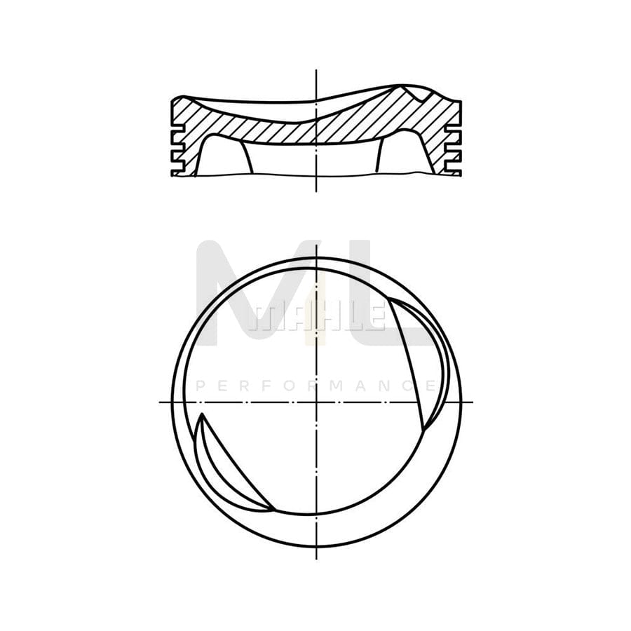 MAHLE ORIGINAL 082 65 02 Piston 84,5 mm, without cooling duct | ML Performance Car Parts