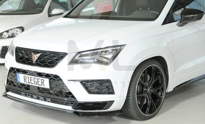 Rieger 00088227 SEAT 5FP Ateca Cupra Front Splitter 3 | ML Performance UK Car Parts