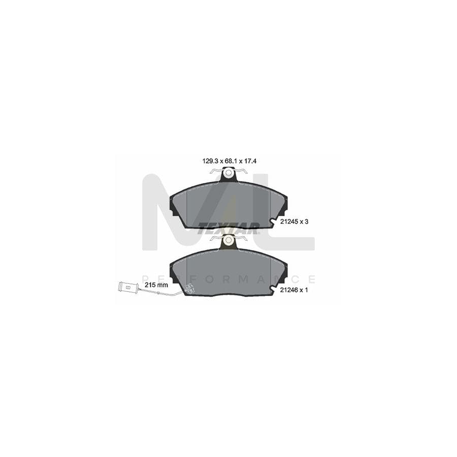 TEXTAR 2124501 Brake pad set with integrated wear warning contact | ML Performance Car Parts