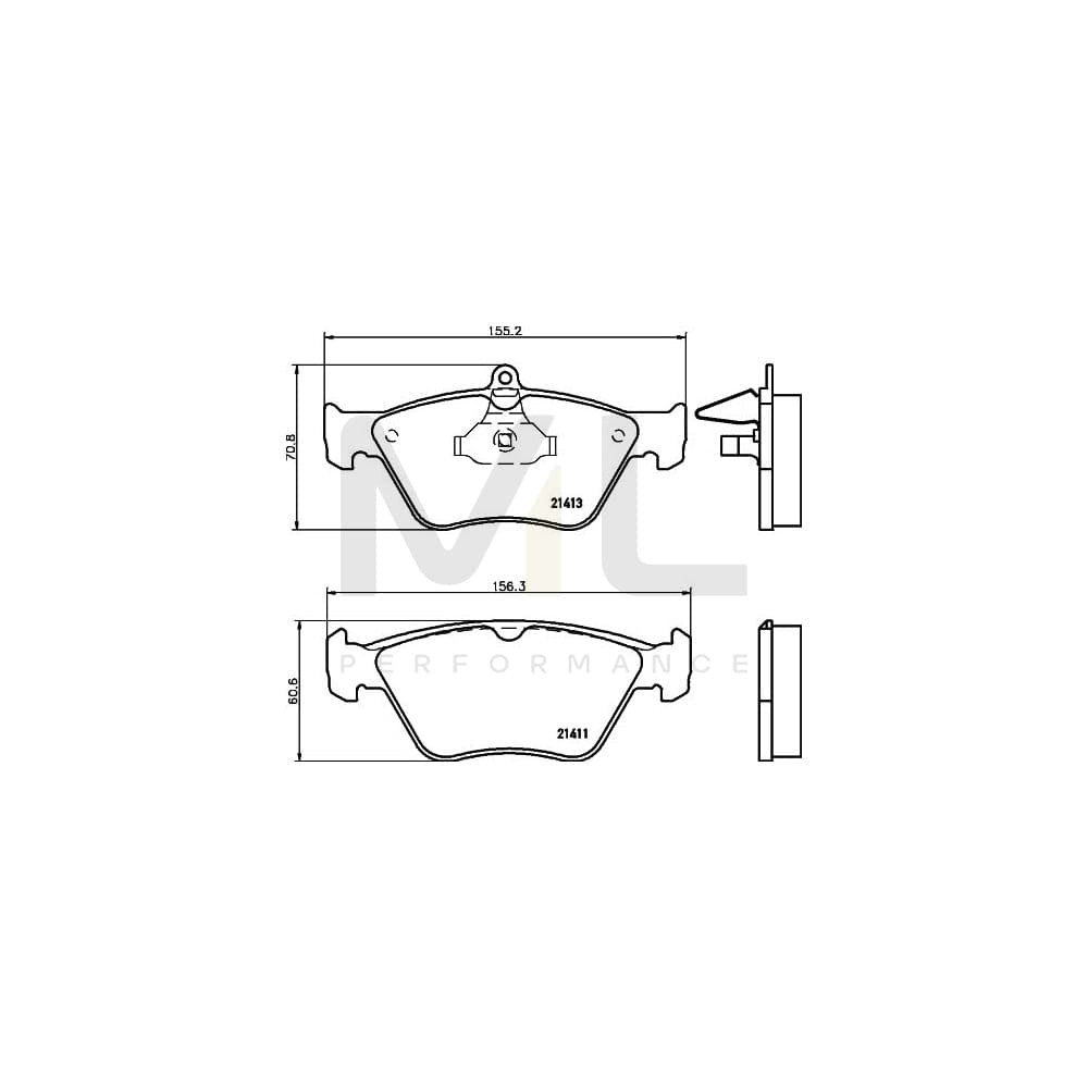 Hella 8DB 355 007-731 Brake Pad Set Prepared For Wear Indicator | ML Performance Car Parts