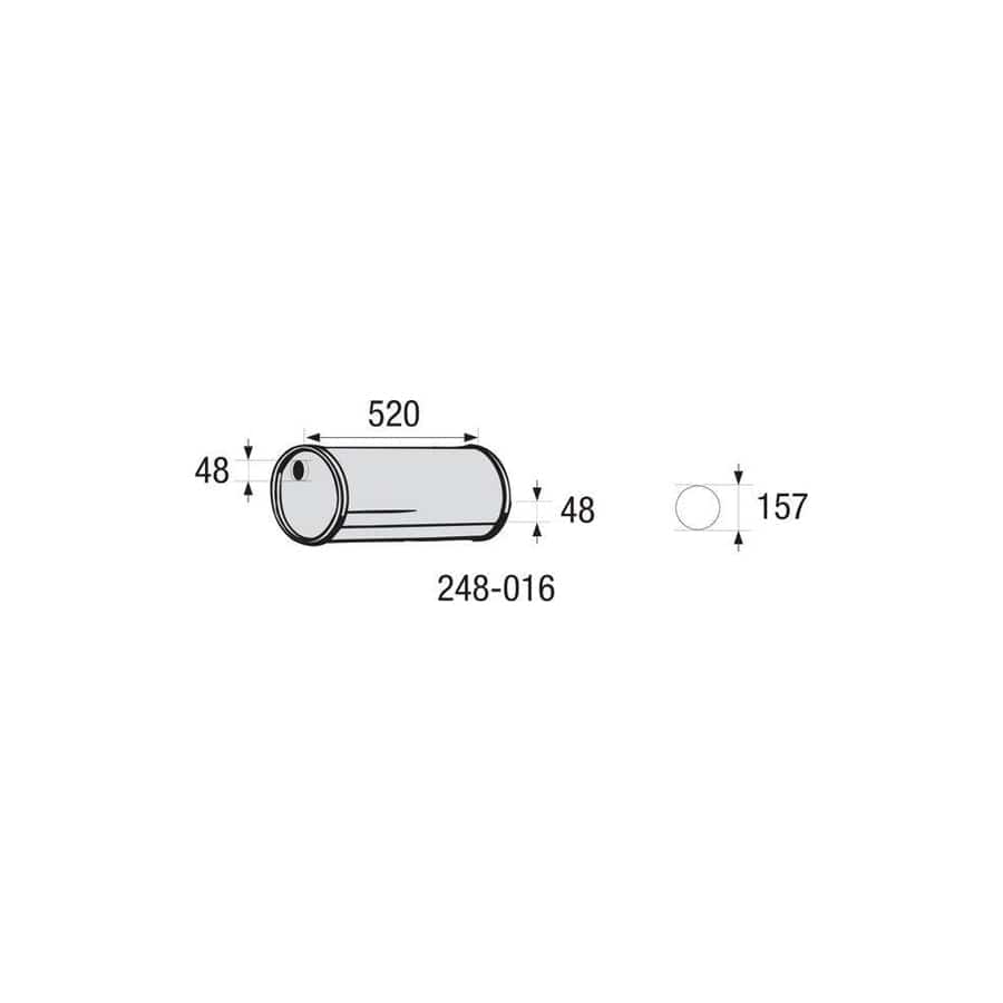 Bosal 248-016 Middle Silencer, Universal