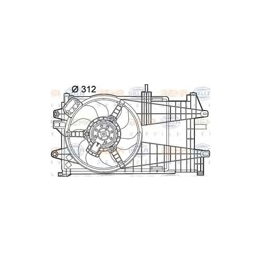 Hella 8EW 351 039-591 Fan, Radiator