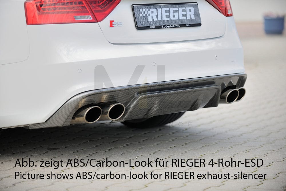 Rieger 00055472 Audi B8 B81 A5 Rear Diffuser 1 | ML Performance UK Car Parts