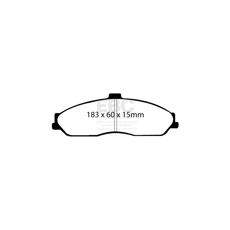 EBC PD08KF133 Cadillac Chevrolet Yellowstuff Front Brake Pad & USR Disc K (Inc. XLR & Corvette C6) 2 | ML Performance UK Car Parts