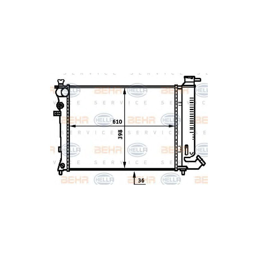 Hella 8MK 376 717-491 Engine Radiator