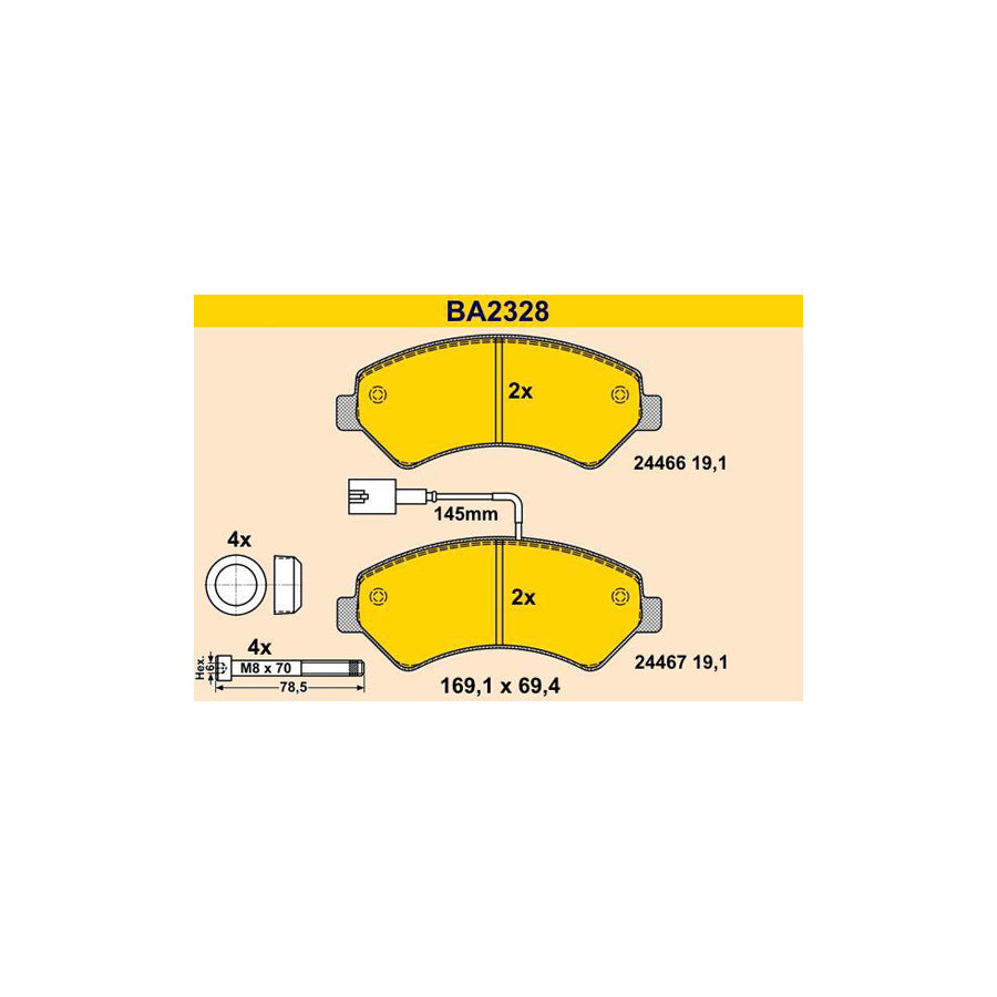 Barum BA2328 Brake Pad Set