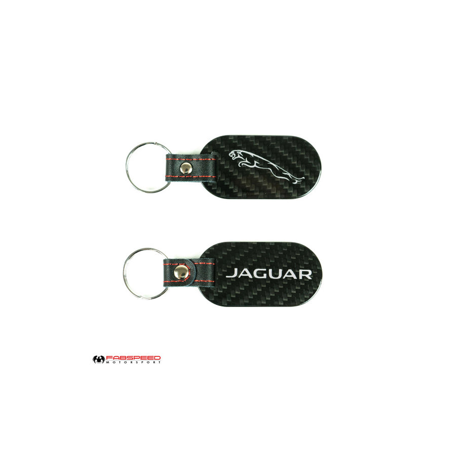 Fabspeed Jaguar Cat & Script Carbon Fiber Keyring | ML Performance UK