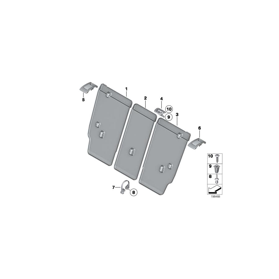 Genuine BMW 52202992050 E84 Trim Backrest, Right (Inc. X1 20iX, X1 16i & X1 18d) | ML Performance UK Car Parts