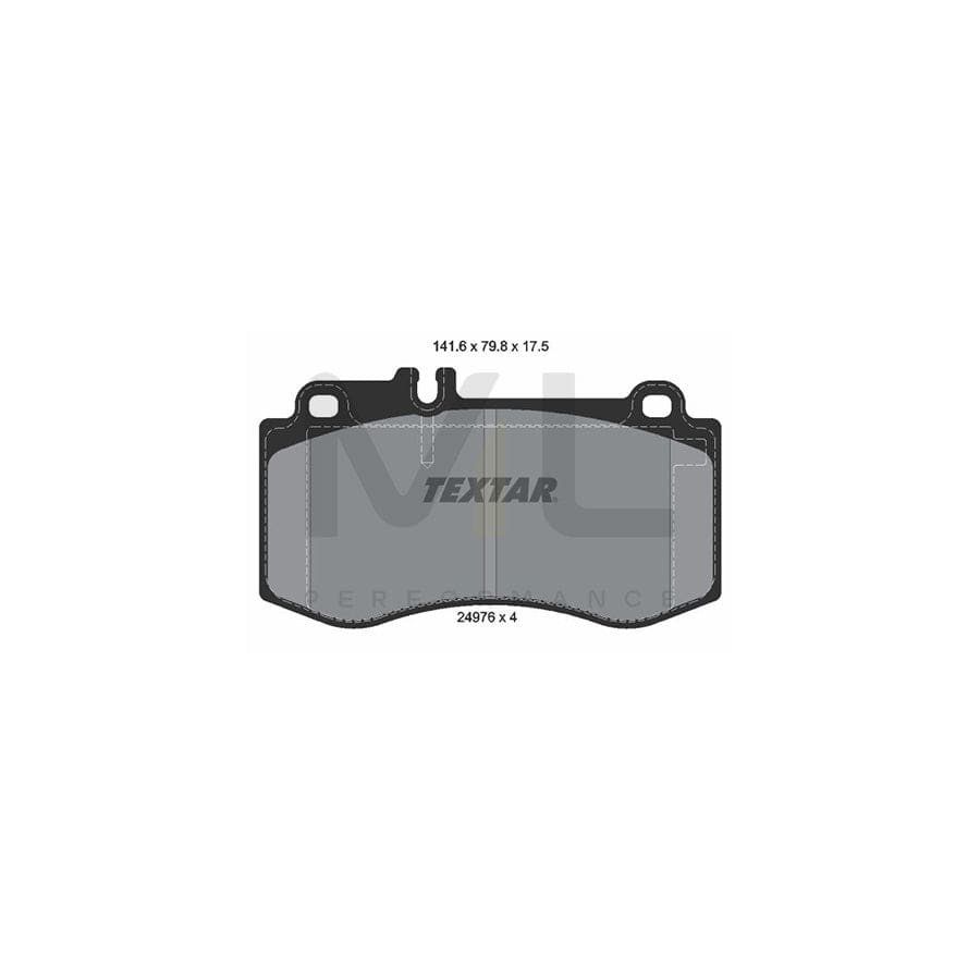 TEXTAR 2497601 Brake pad set prepared for wear indicator | ML Performance Car Parts