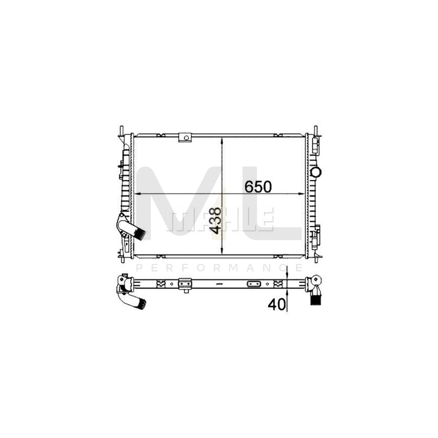 MAHLE ORIGINAL CR 2058 000S Engine radiator for NISSAN QASHQAI Brazed cooling fins | ML Performance Car Parts