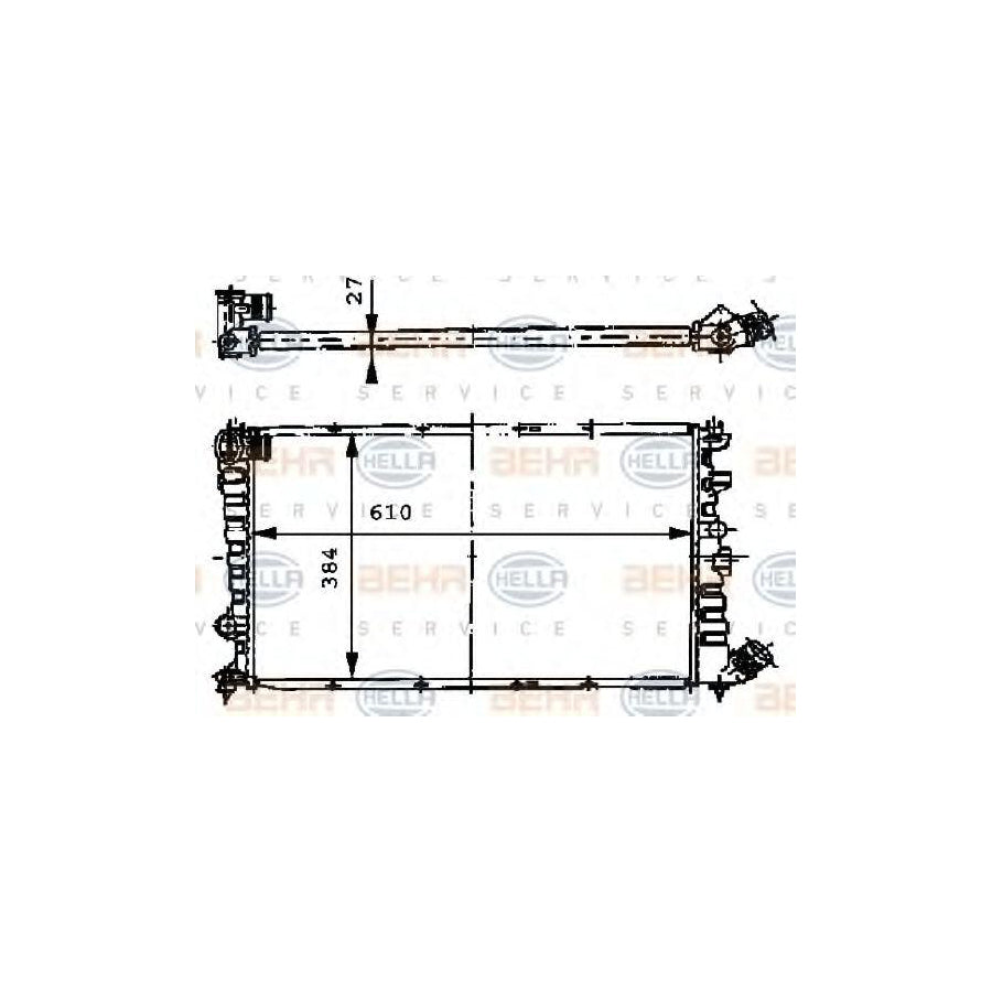 Hella 8MK 376 717-481 Engine Radiator For Citro?n Xantia