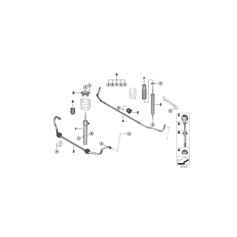 Genuine BMW 31316786016 E91 E93 Front Right Spring Strut (Inc. 325d, 335is & 320d ed) | ML Performance UK