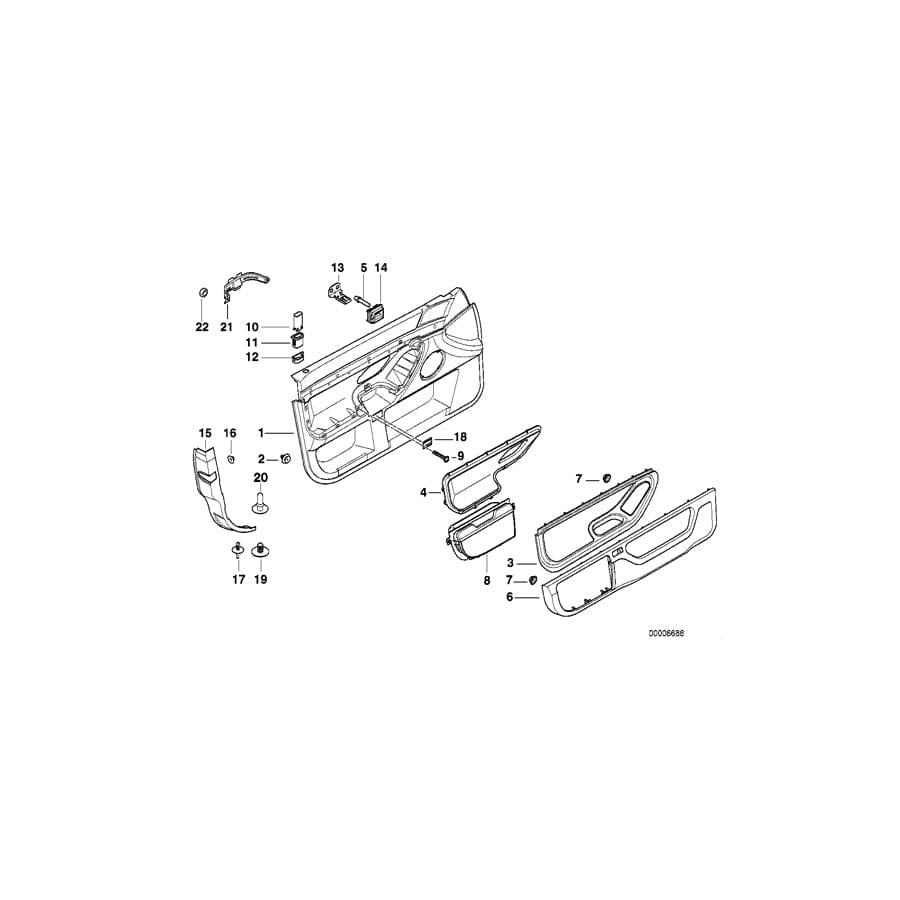 Genuine BMW 51218166670 E38 Right Lock Securing Bush (Inc. 740iL, 740iLP & 725tds) | ML Performance UK Car Parts