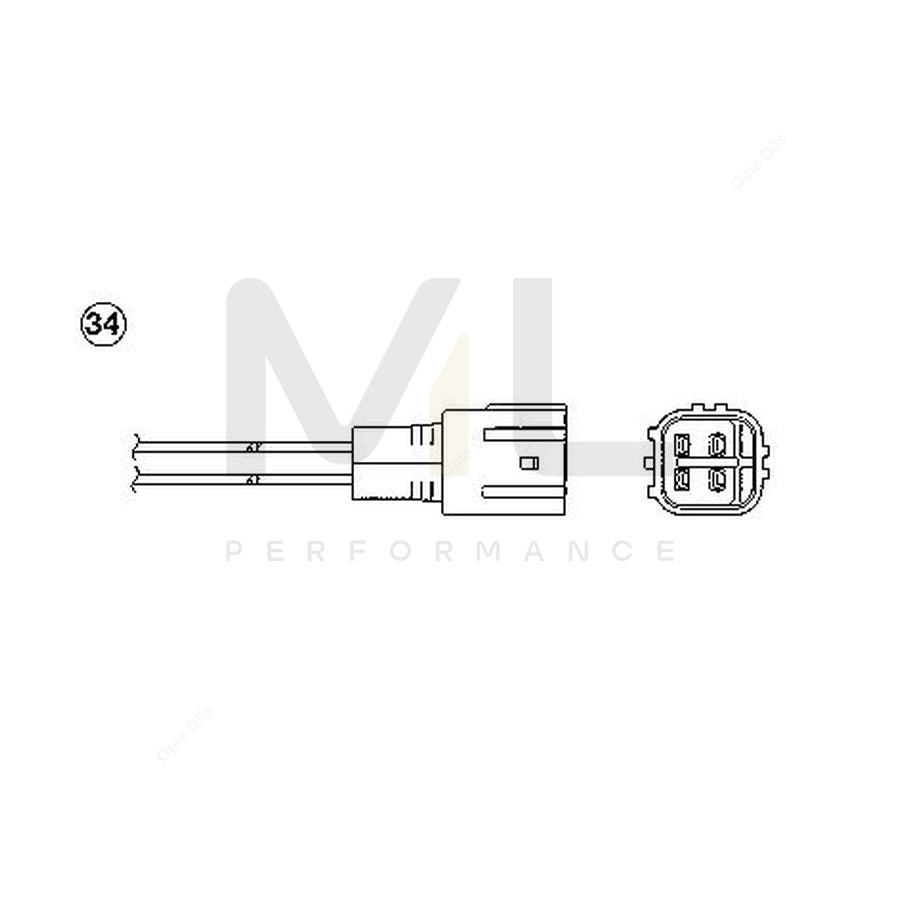 NTK Lambda Sensor - Oxygen / O2 Sensor OZA831-EE10 (NGK 94708) | ML Car Parts UK | ML Performance