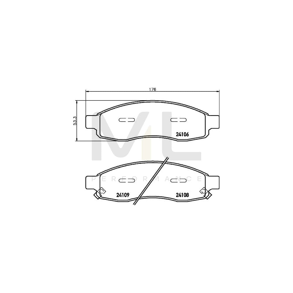 Hella 8DB 355 013-671 Brake Pad Set With Acoustic Wear Warning | ML Performance Car Parts