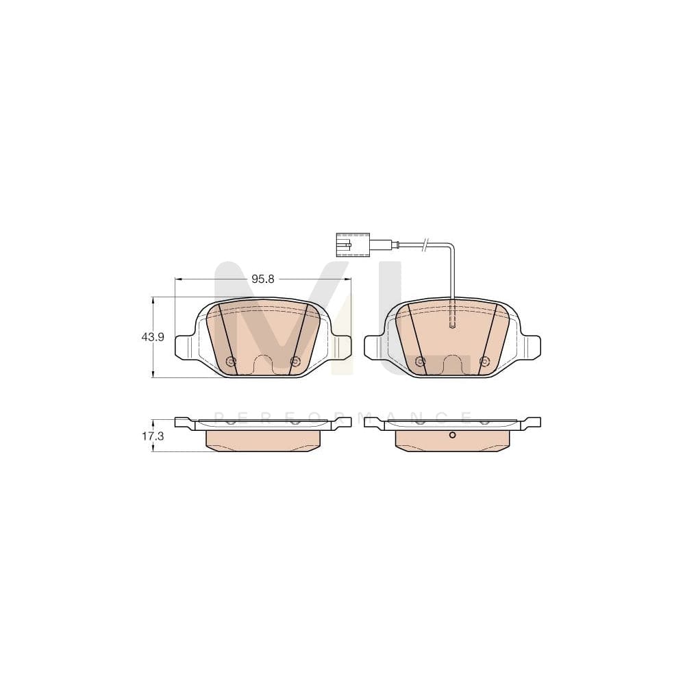 TRW Gdb1985 Brake Pad Set For Fiat Linea (323, 110) Incl. Wear Warning Contact | ML Performance Car Parts