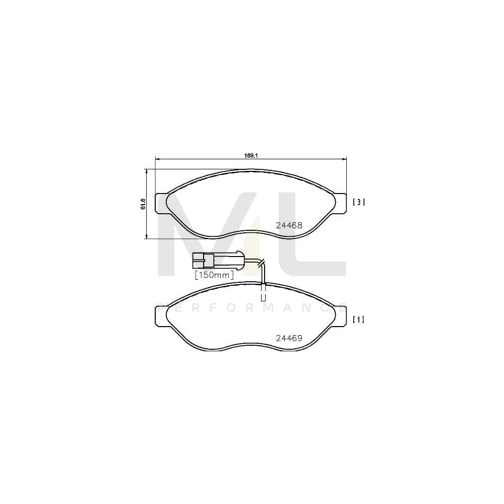 Brembo P 61 092 Brake Pad Set | ML Performance Car Parts