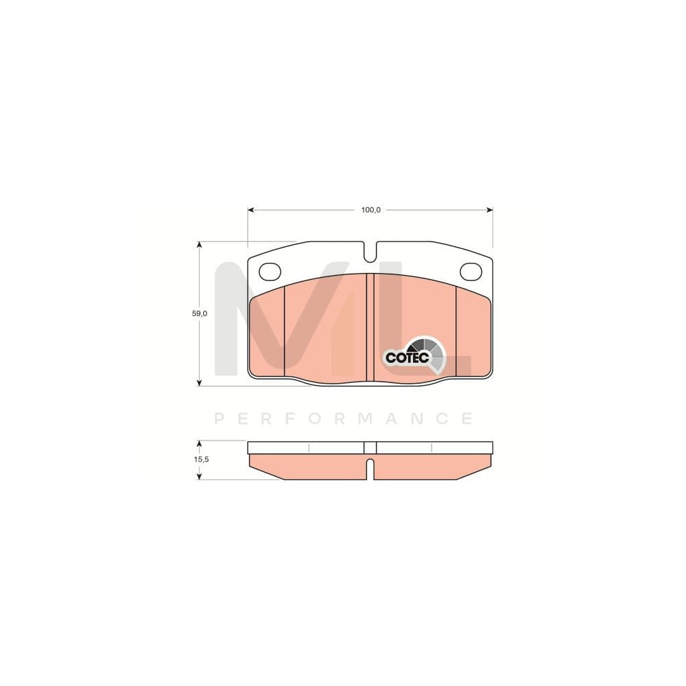 TRW Cotec Gdb199 Brake Pad Set Prepared For Wear Indicator | ML Performance Car Parts