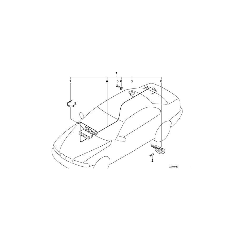 Genuine BMW 65258364084 E39 Amplifier/Trap Circuit 433MHZ (Inc. 523i, 528i & 520i) | ML Performance UK Car Parts