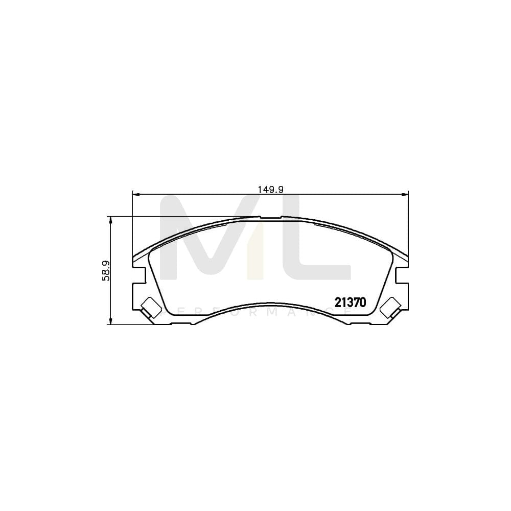 Hella 8DB 355 011-751 Brake Pad Set With Acoustic Wear Warning | ML Performance Car Parts