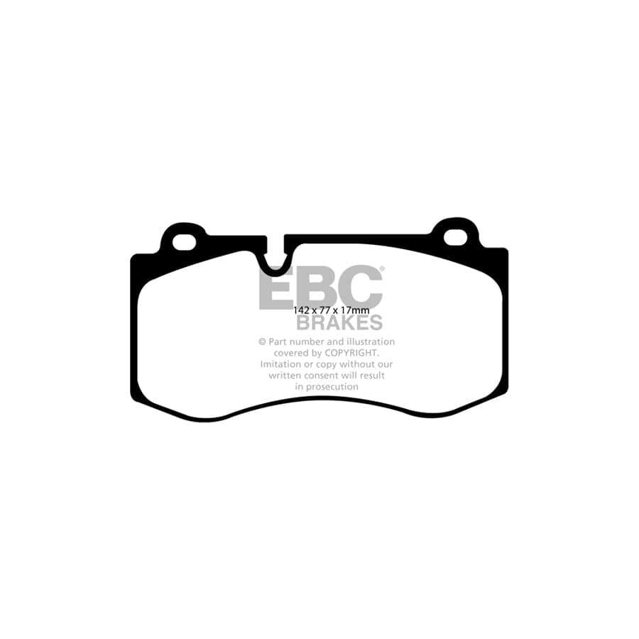 EBC PD02KF323 Mercedes-Benz C219 W/T211 Redstuff Front Brake Pad & Plain Disc Kit - ATE Caliper 2 | ML Performance UK Car Parts