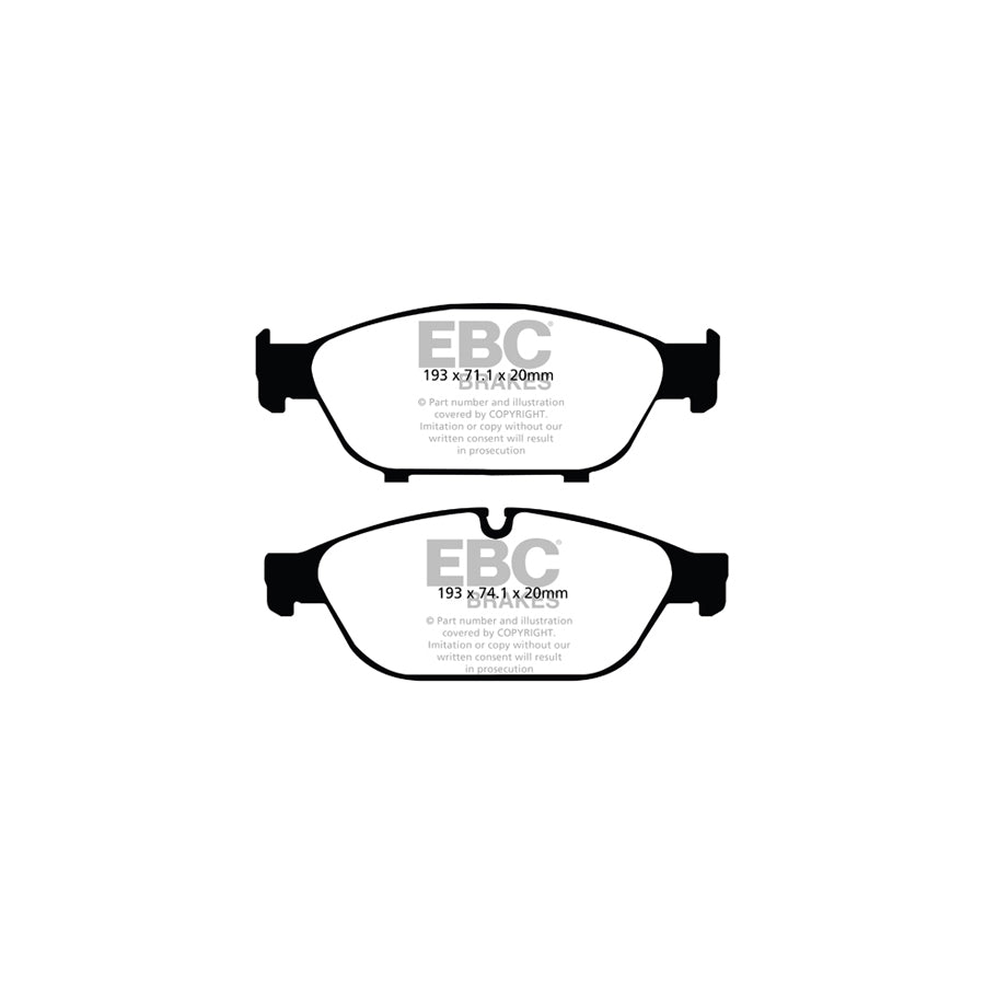 EBC DPX2086 Audi C7 D4 Ultimax Front Brake Pads - TRW Caliper (Inc. A6 & A8) 2 | ML Performance UK Car Parts