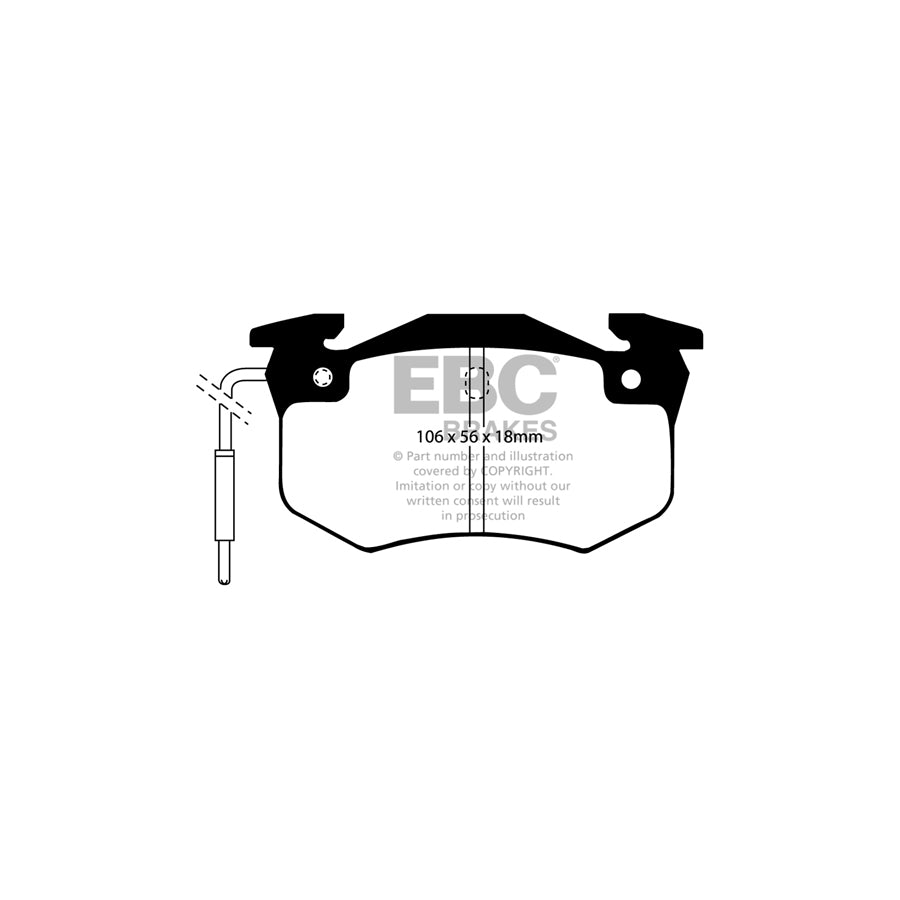 EBC DP2458 Alpine Citroen Renault Greenstuff Front/Rear Brake Pads - Bendix/Citroen Caliper 2 | ML Performance UK Car Parts