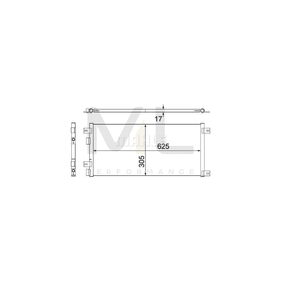 MAHLE ORIGINAL AC 517 000S Air conditioning condenser for IVECO Daily without dryer | ML Performance Car Parts