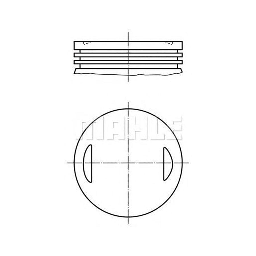 MAHLE ORIGINAL 008 66 04 Piston 84,8 mm, with piston rings | ML Performance Car Parts