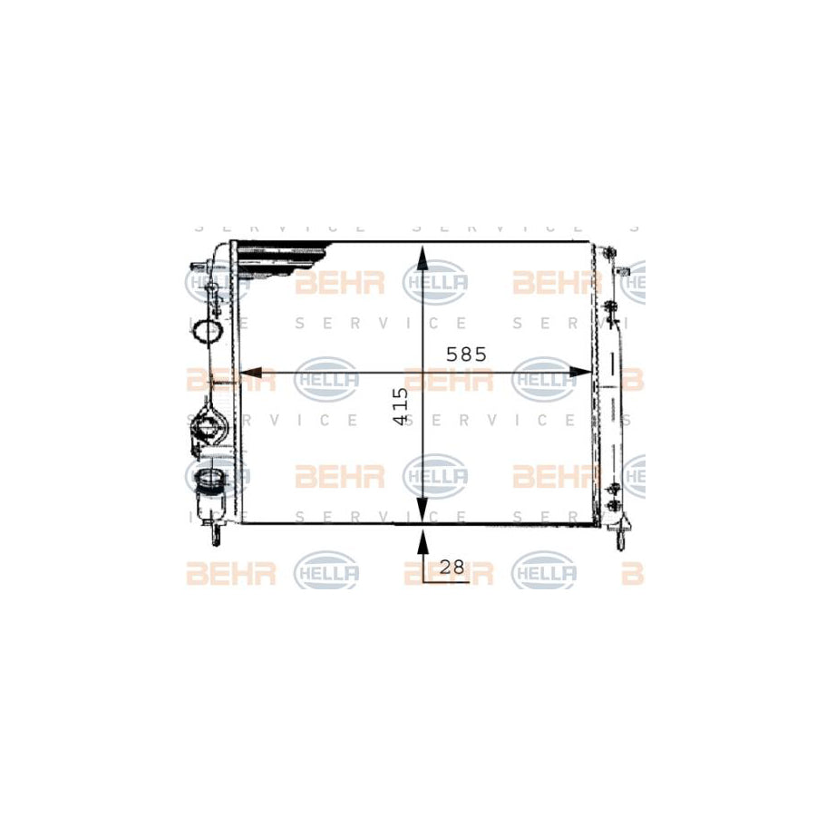 Hella 8MK 376 717-441 Engine Radiator