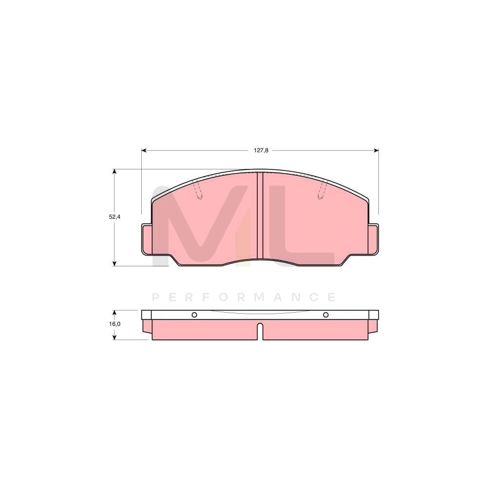 TRW Gdb1096 Brake Pad Set For Toyota Liteace Not Prepared For Wear Indicator | ML Performance Car Parts