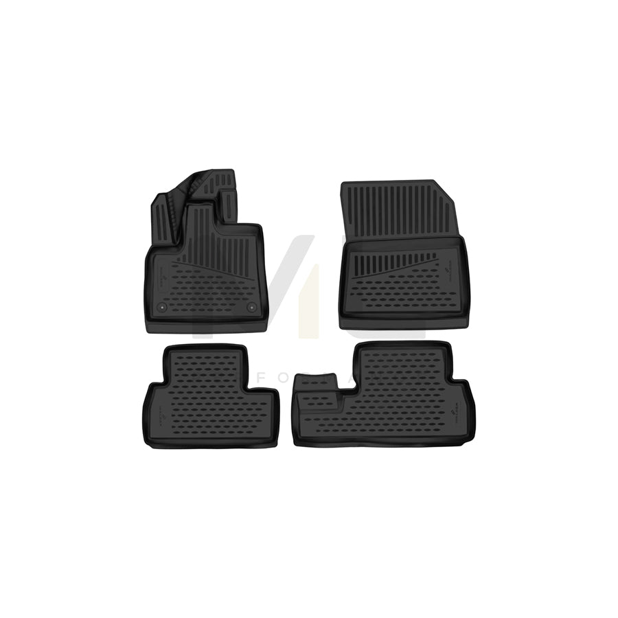 WALSER Tailored, XTR 75201 Floor mat set Elastomer, Front and Rear, Black | ML Performance Car Parts