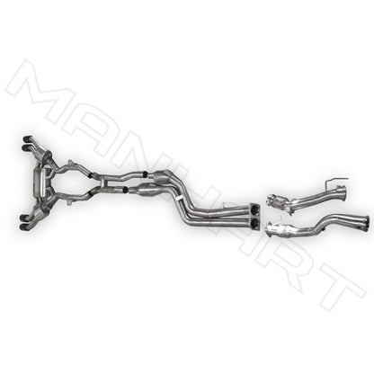 MANHART OPF-DELETE PIPES FOR BMW G8X M3 / M4 (COMPETITION / CSL) WITH 200 CELLS HJS CATALYTIC CONVERTERS