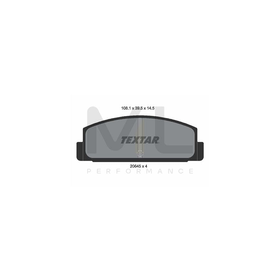 TEXTAR 2064501 Brake pad set not prepared for wear indicator | ML Performance Car Parts