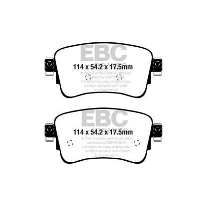 EBC PD01KR918 Citroen Opel Peugeot Toyota Greenstuff Rear Brake Pad & Plain Disc Kit - TRW Caliper 2 | ML Performance UK Car Parts