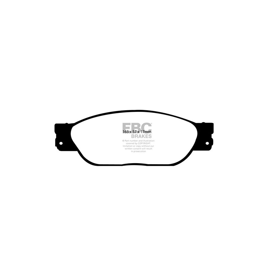 EBC PD06KF276 Ford Jaguar Lincoln Greenstuff Front Brake Pad & USR Disc Kit - Girling/TRW Caliper (Inc. Thunderbird, S-Type, LS) 2 | ML Performance UK Car Parts