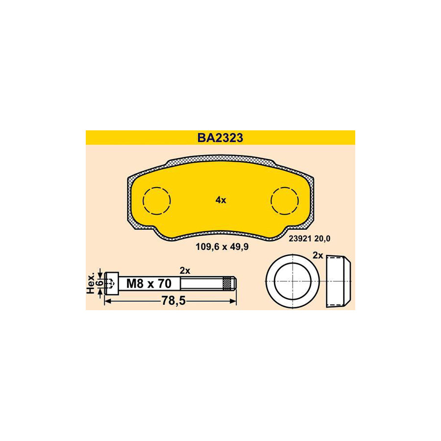 Barum BA2323 Brake Pad Set