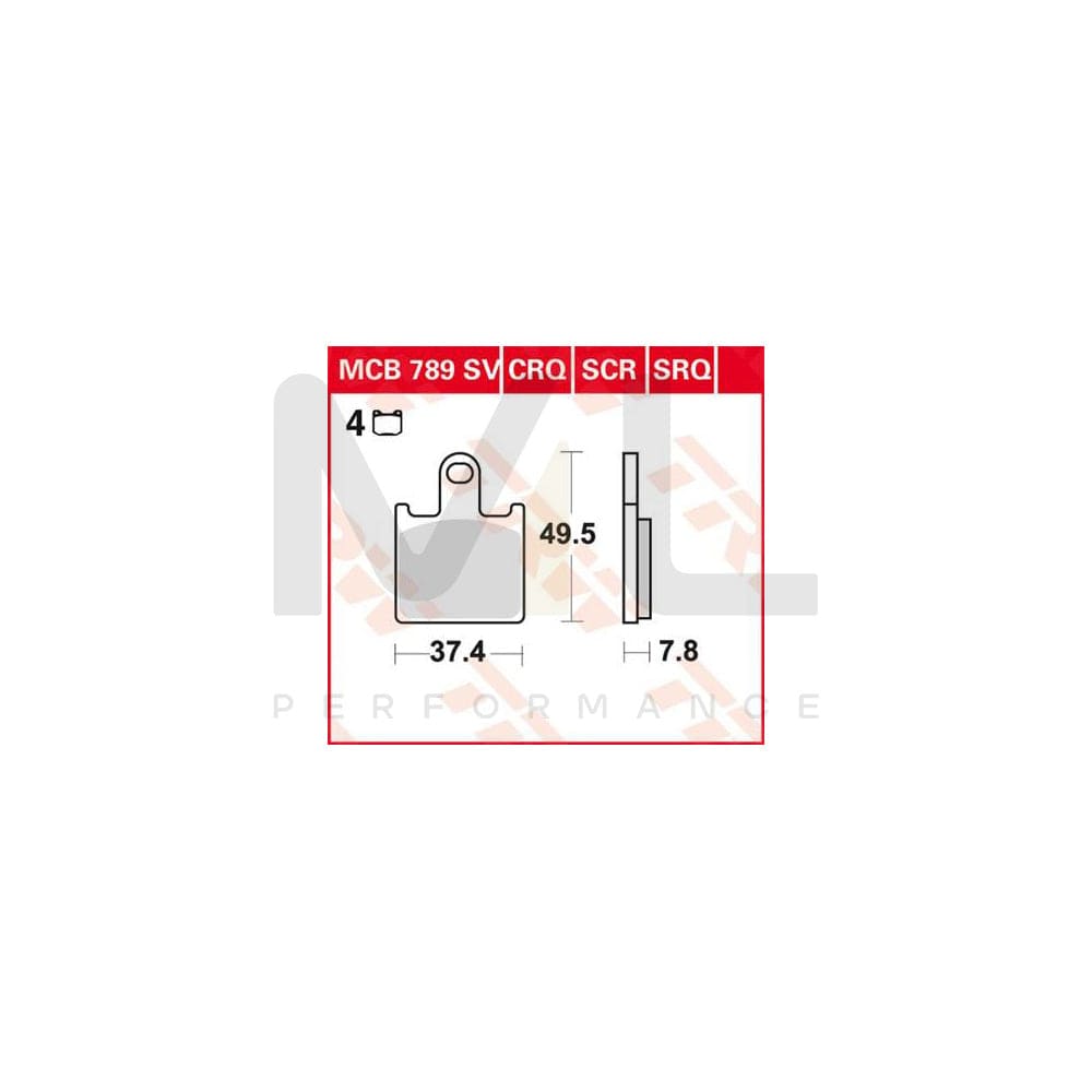 TRW Sinter Offroad Racing Mcb789Scr Brake Pad Set | ML Performance Car Parts