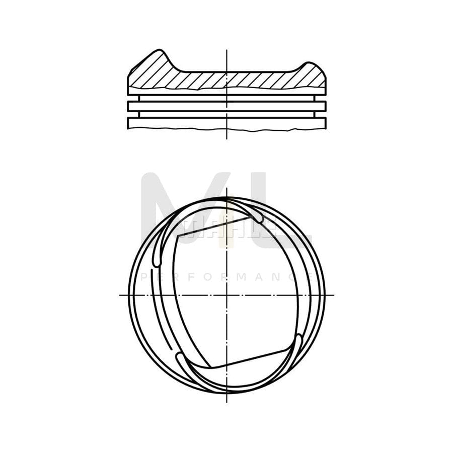 MAHLE ORIGINAL 013 38 01 Piston 80,25 mm, without cooling duct | ML Performance Car Parts