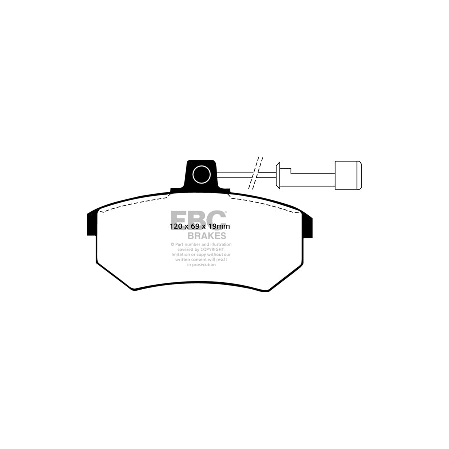 EBC DP2486 Audi B5 Greenstuff Front Brake Pads - Girling/TRW Caliper (Inc. 80, 90, 200, A4) 2 | ML Performance UK Car Parts