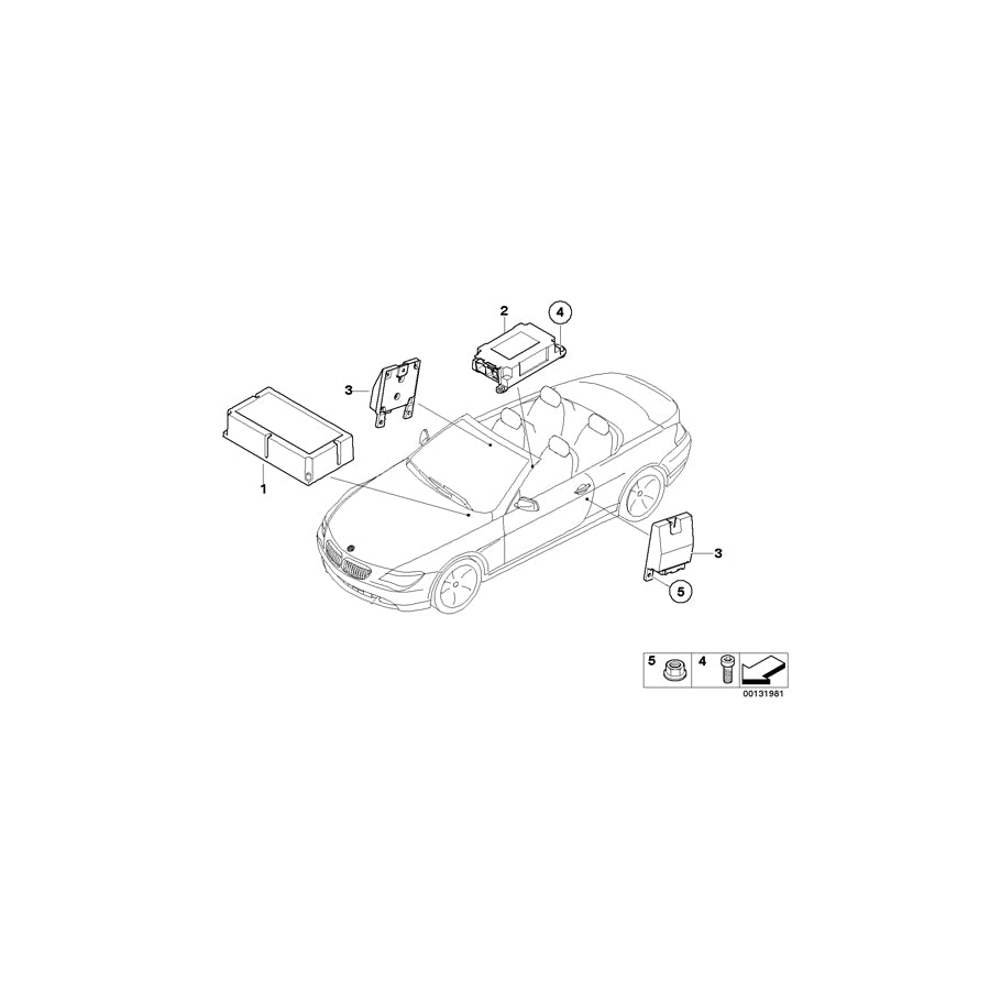 Genuine BMW 65776962888 E64 E85 Sensor, B-Pillar Right (Inc. 630i, Z4 3.0i & 650i) | ML Performance UK